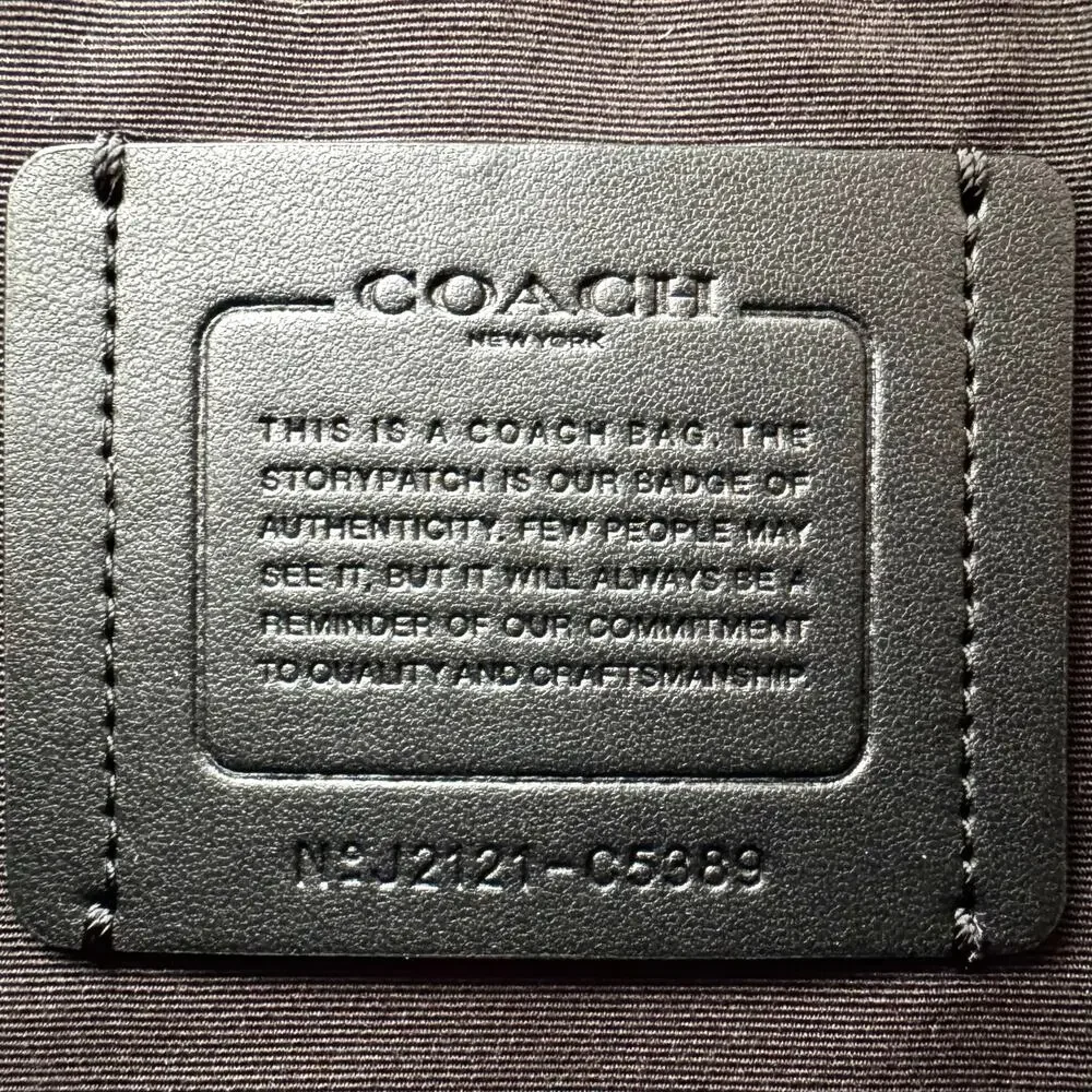 Coach Thompson Signature Jacquard Backpack Bag Varsity Stripe Canvas Leather